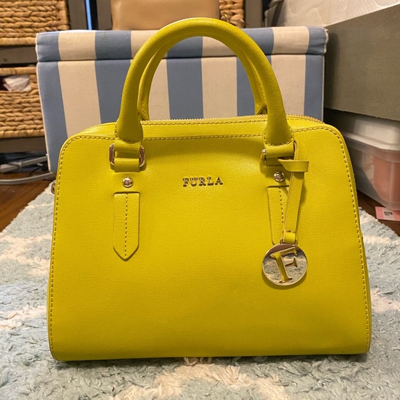 furla yellow crossbody bag